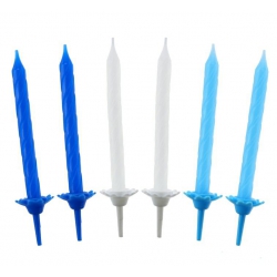 Świeczki Niebieskie 24 szt 68853