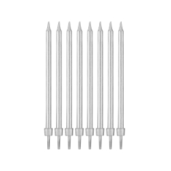 Świeczki Srebrne 8 szt 10 cm 12995