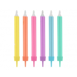 Świeczki jumbo kolorowe 12 szt 13144