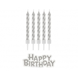 Świeczki HB srebrne 16 szt 15970