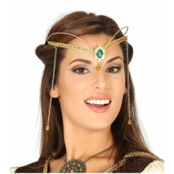 Tiara złota z kamieniem 17381