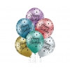Balony gumowe metaliki 12"/6 szt. 05990   Haoppy Birthday