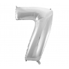 Cyfra srebrna 7 z helem 92 cm  09535