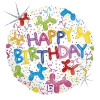 Balon foliowy z helem 69171 Happy Birthday 18 cali