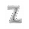 Litera srebrna Z z helem 102 cm 64597