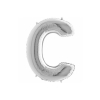 Litera srebrna C z helem 102 cm 62296