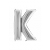 Litera srebrna K z helem 102 cm 63095