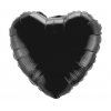 Balon z helem FX serce czarne 48925 18 cali