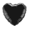 Balon z helem FX serce czarne 48925 18 cali Balon z helem FX serce czarne 48925 18 cali