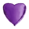 Balon z helem FX serce fioletowe 66809 18 cali Balon z helem FX serce fioletowe 66809 18 cali