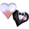 Balon foliowy z helem 08427 Serca Slubne 76x63 cm Balon foliowy z helem 08427 Serca Slubne 76x63 cm