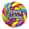 Balon foliowy z helem 60150 Happy        Birthday 18 cali