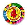 Balon foliowy z helem 10573 Czwarte urodziny 18 cali Balon foliowy z helem 10573 Czwarte urodziny 18 cali
