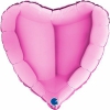 Balon z helem FX serce różowe 18001F 18  cali