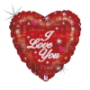 Balon foliowy z helem 61145 Serce I Love You 18 cali