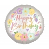 Balon foliowy  z helem 12865 Happy Birthday 17 cali