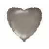 Balon z helem FX serce satyna szara 17121 18 cali