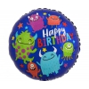 Balon foliowy  z helem 18003 Happy Birthday 17 cali