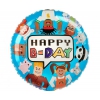 Balon foliowy  z helem 36137 Happy Birthday 17 cali