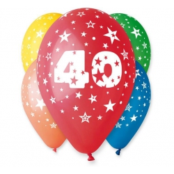 Balony 40 gumowe 12"/5 szt 30196