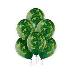 Balony gumowe Kamuflaż 12"/6 szt. 00308  moro
