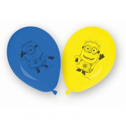 Balony gumowe Minionki 10"/8 szt. 87185
