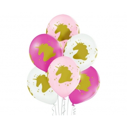 Balony gumowe unikorn 12"/6 szt. 00458