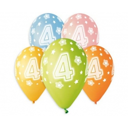 Balony 4 gumowe 13"/5 szt  32195