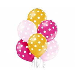 Balony gumowe 12"/6 szt. 00402 Grochy Girl