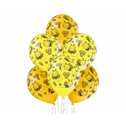Balony gumowe Pszczoły 12"/6 szt. 00297