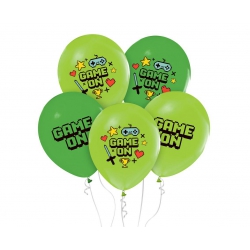 Balony gumowe GAME ON 12"/5 szt 17842