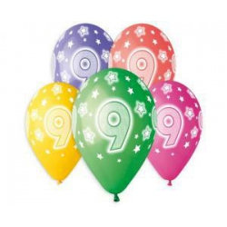 Balony 9 gumowe 13"/5 szt  22002