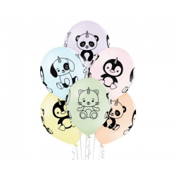 Balony gumowe Animals 12"/6 szt. 04307