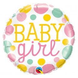 Balon foliowy z helem 53865 Baby girl 18 cali
