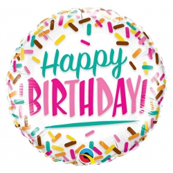 Balon foliowy z helem 72637 happy birthday 18 cali