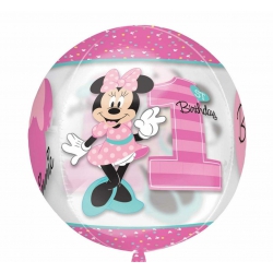 Balon foliowy z helem 43817 Myszka Mini pierwsze urodziny 16 cali