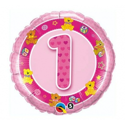 Balon foliowy z helem 62798 Pierwsze Urodziny 18 cali