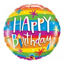 Balon foliowy z helem 90382 Happy Birthday 18 cali