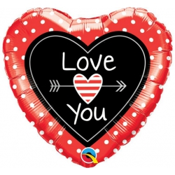 Balon foliowy z helem 48410 Love you 18 cali