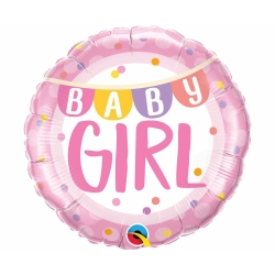 Balon foliowy z helem 58489 Baby Girl 18 cali