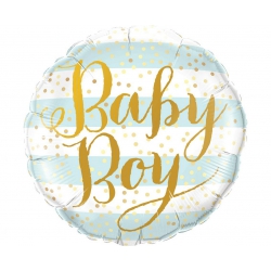 Balon foliowy z helem 79996 Baby boy 18 cali