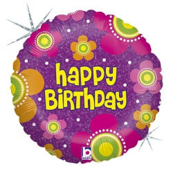 Balon foliowy z helem 67467 Happy Birthday 18 cali