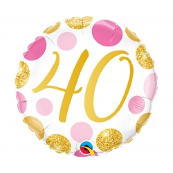Balon foliowy z helem 81821 czterdzieste urodziny 18 cali