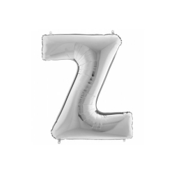 Litera srebrna Z z helem 102 cm 64597