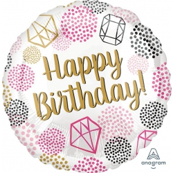 Balon foliowy z helem 96264 happy  birthday 17 cali