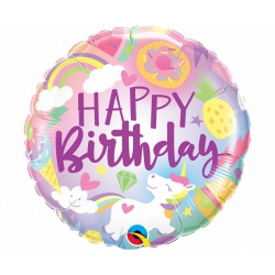 Balon foliowy z helem 80084 happy birthday 18 cali