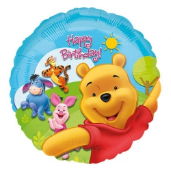 Balon foliowy z helem 57496 Kubuś  Puchatek, 18 cali.