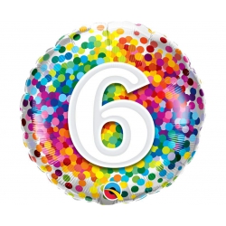 Balon foliowy z helem 34606 Szóste urodziny 18 cali