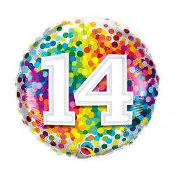 Balon foliowy z helem 35313 Czternaste  urodziny 18 cali