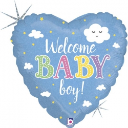 Balon foliowy z helem 68743 Welcome baby 18 cali